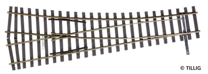 TILLIG 85323 - H0 Weiche rechts, Herzstückwinkel 15°, Länge 178 mm